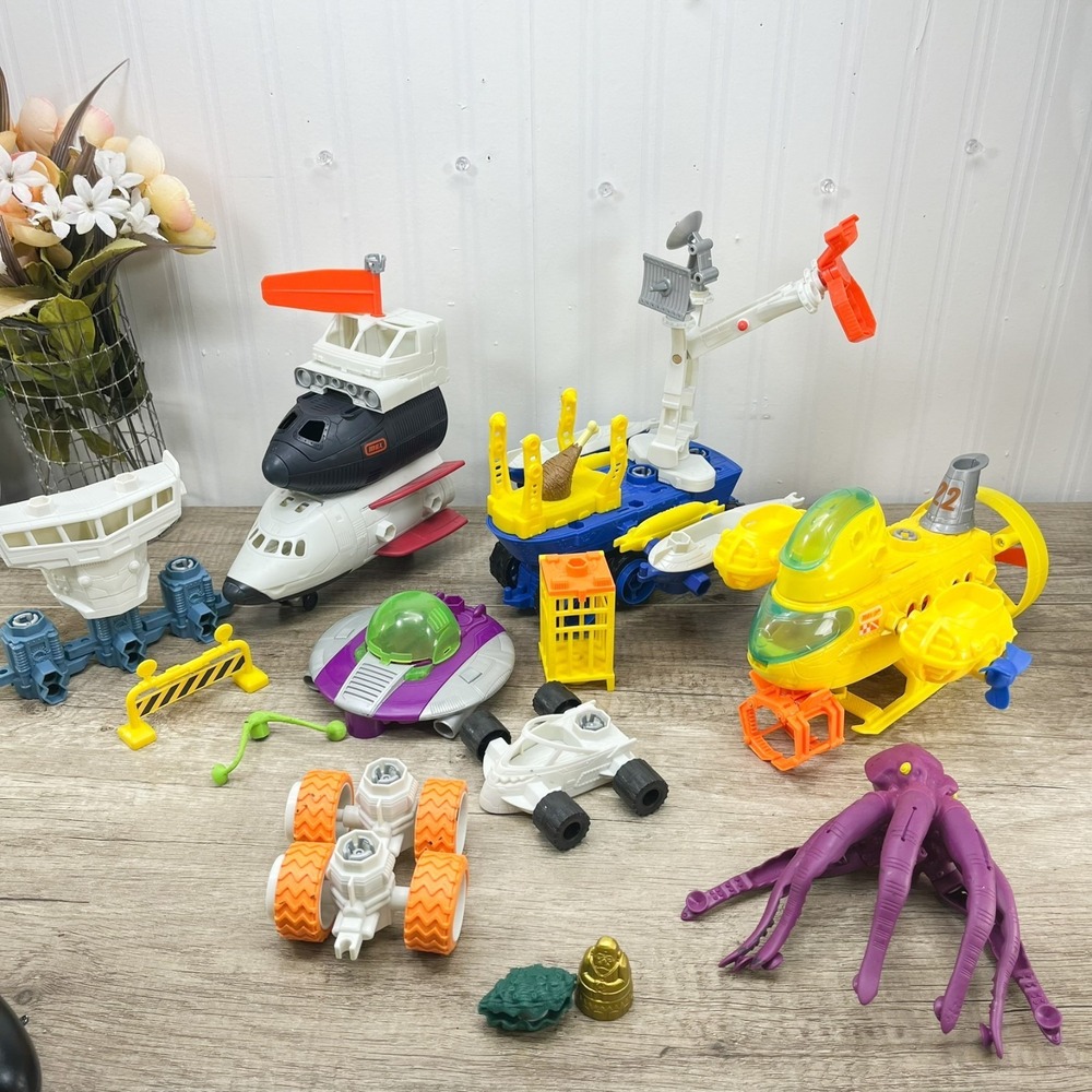 MBX Matchbox Mega Rig Shark  & Squid Sub, Space Shuttle‎ UFO & Sea Rescue Extras